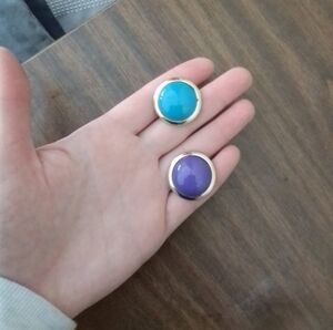 Two Tone Stud Earrings